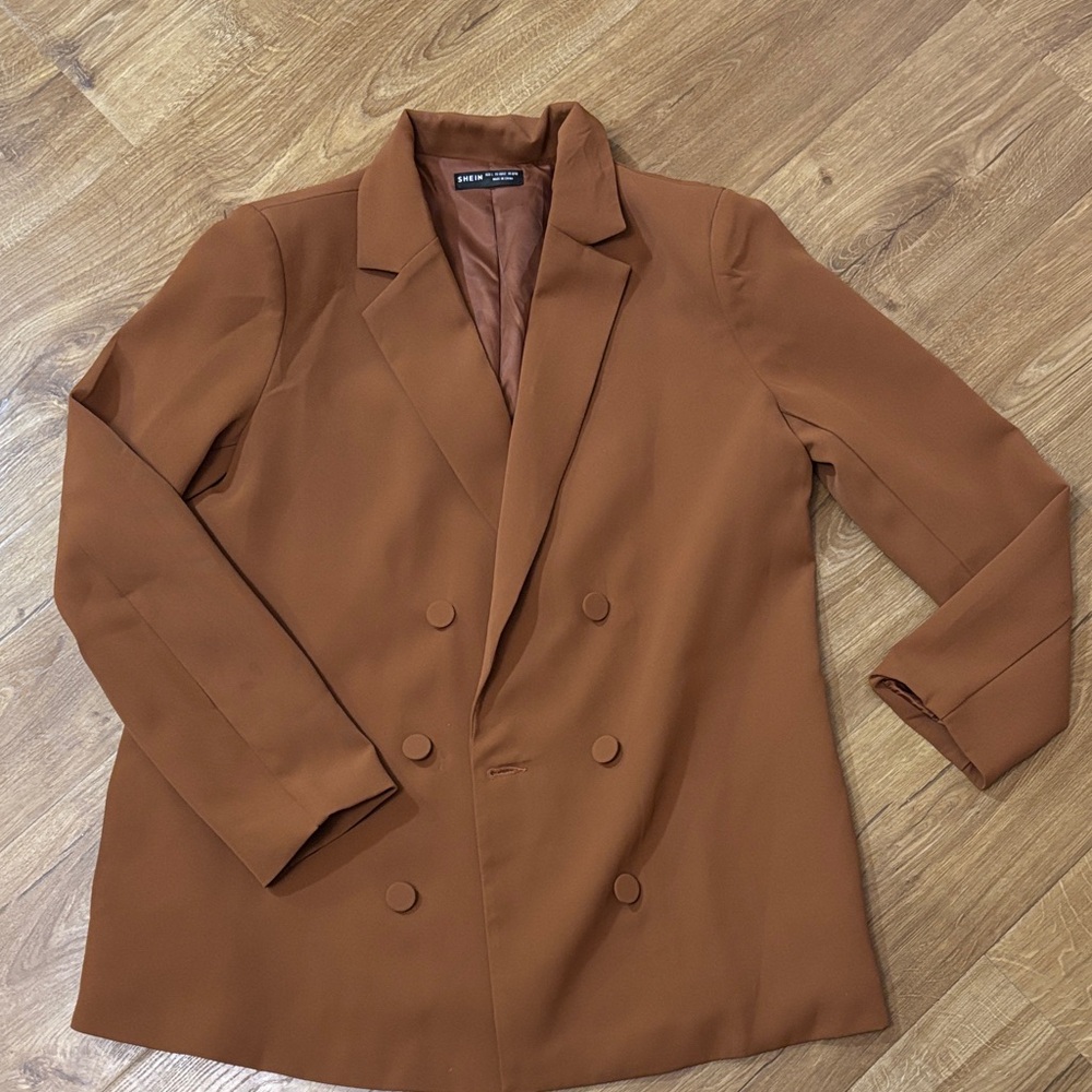SHEIN Chocolate Brown Blazer